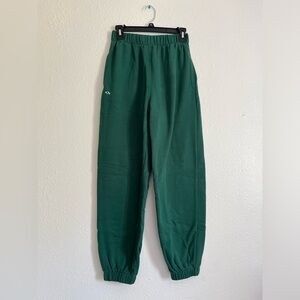Klassy Network Size XS Emerald Green Oversized Joggers